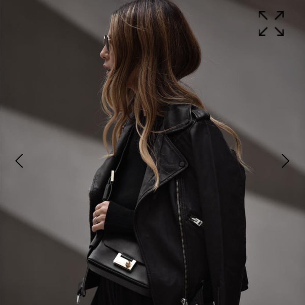 BALFERN LEATHER BIKER JACKET US 6